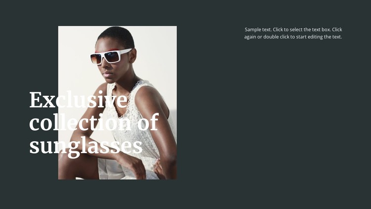 Different sunglasses CSS Template