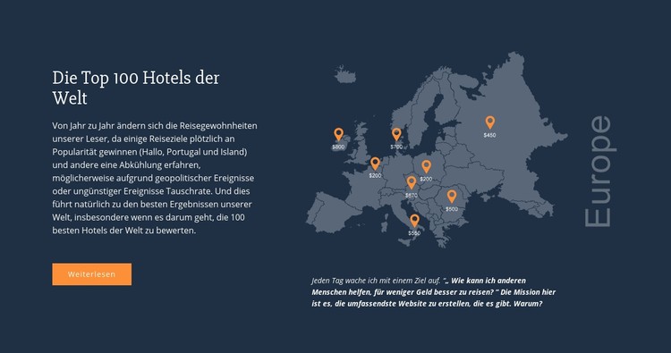 Top 100 Hotels der Welt CSS-Vorlage