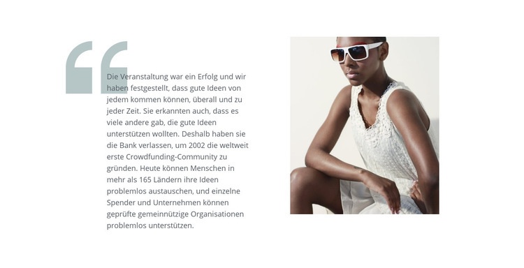 Modezitate Website-Modell