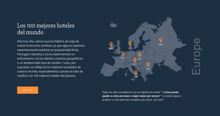 Los 100 mejores hoteles del mundo Creador de sitios web HTML