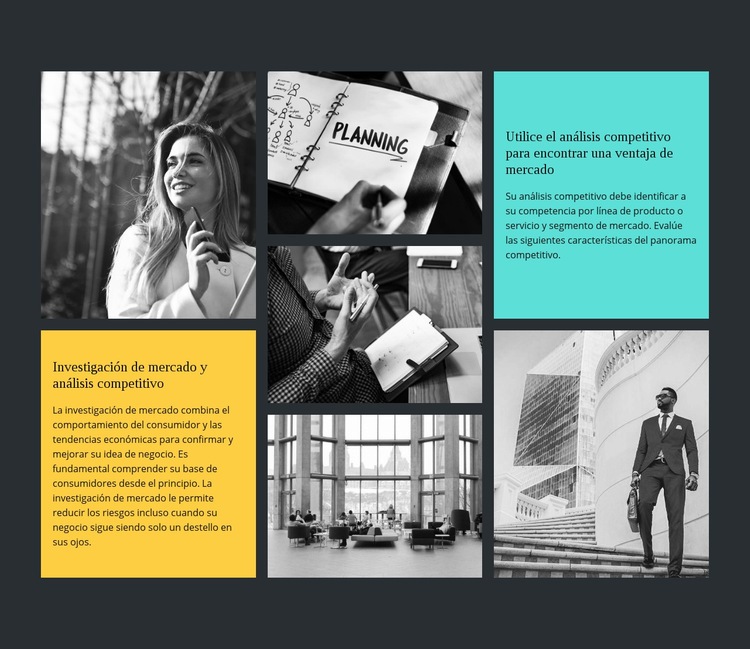 Foto de negocios en cuadrícula Maqueta de sitio web