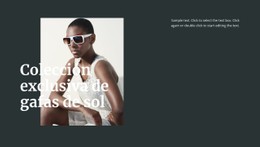 Diferentes Gafas De Sol Plantilla De Página De Destino