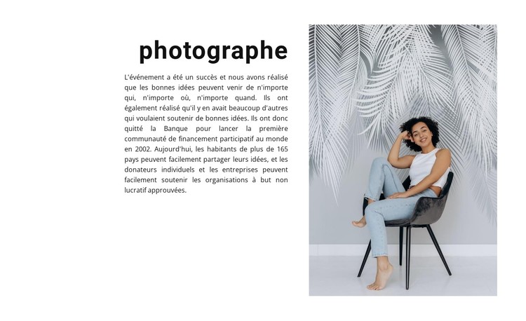 Cours de photographie en studio Modèle CSS