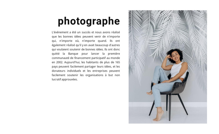 Cours de photographie en studio Thème WordPress