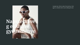 Különböző Napszemüvegek Weboldal Tervezés