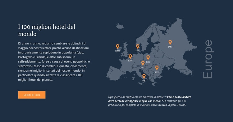 I 100 migliori hotel del mondo Modelli di Website Builder