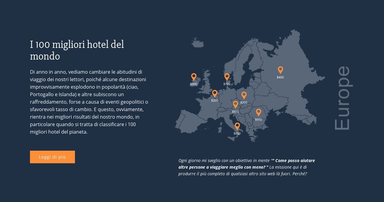 I 100 migliori hotel del mondo Modello CSS