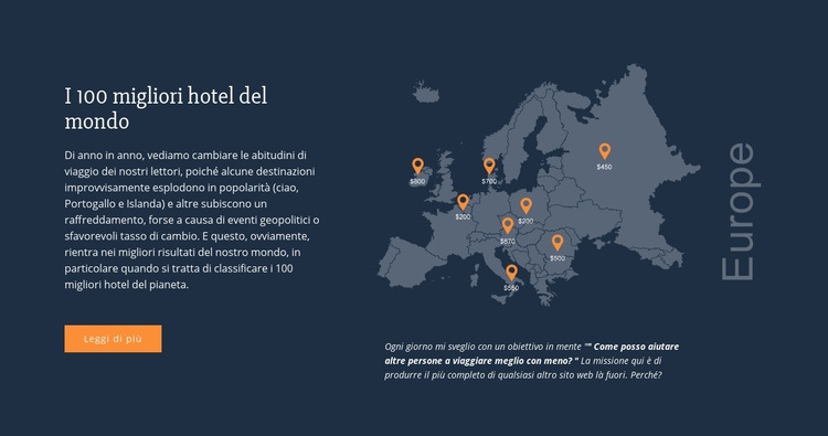 I 100 migliori hotel del mondo Pagina di destinazione