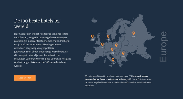 Top 100 hotels ter wereld HTML-sjabloon