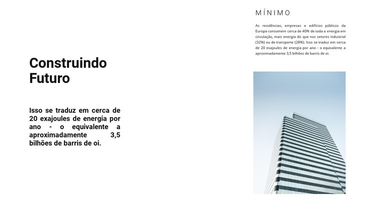 Construção nas cidades Design do site