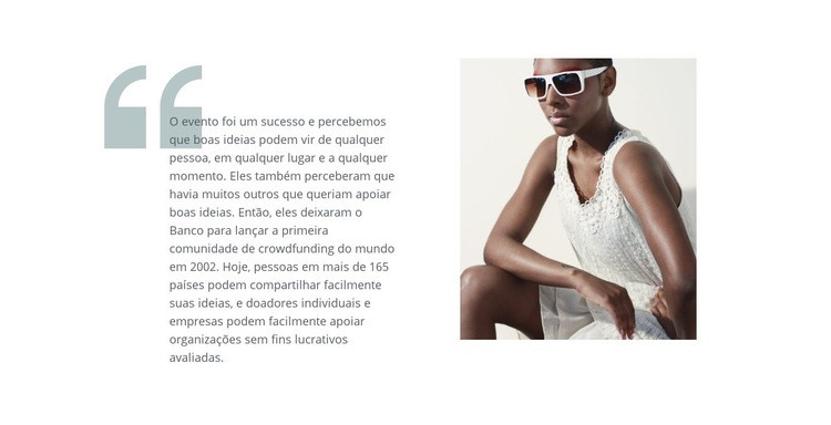 Citações de moda Landing Page