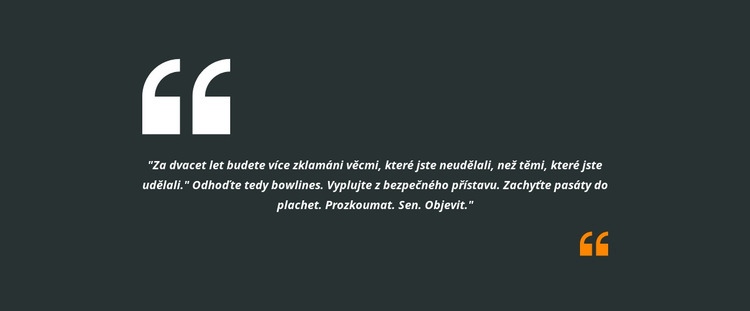 Dva citáty a text Šablona CSS