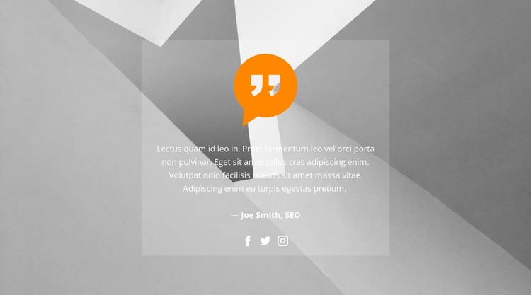 Quote in the background picture CSS Template