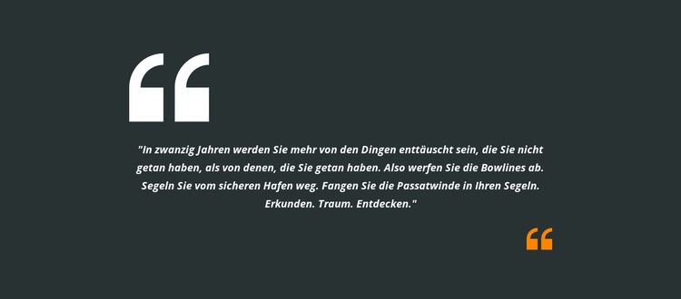 Zwei Zitate und Text HTML Website Builder