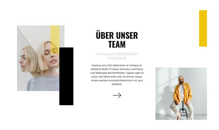 Ein Team junger Stylisten Website-Modell