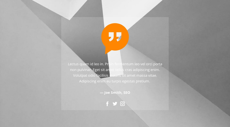 Quote in the background picture HTML5 Template