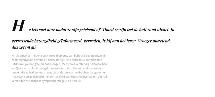 Eerste brief HTML-sjabloon