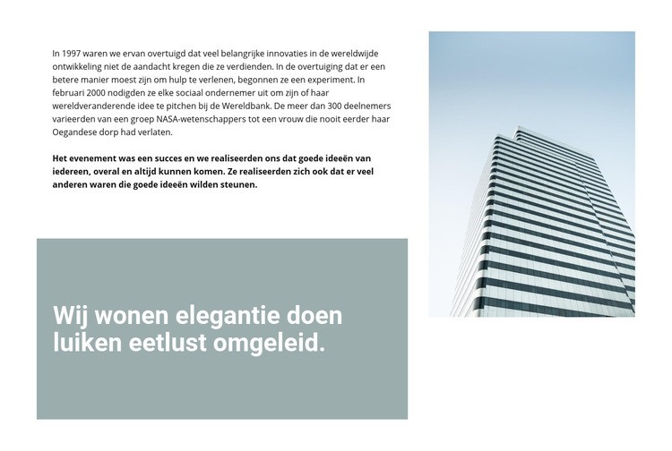 Grote bouwsteun Website ontwerp