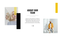 Page Layout For A Team Of Young Stylists