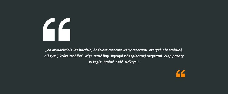 Dwa cytaty i tekst Szablon CSS