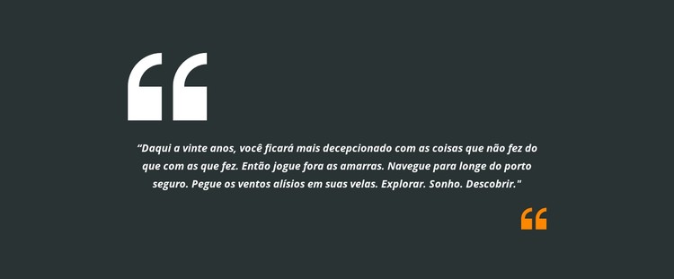 Duas citações e texto Template CSS