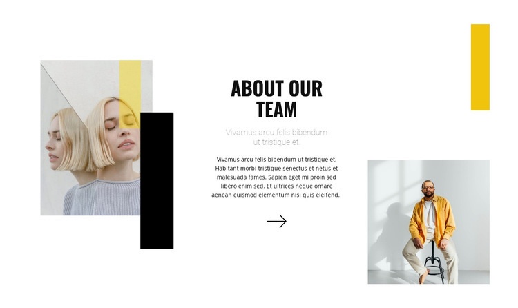 Ett team av unga stylister Html webbplatsbyggare