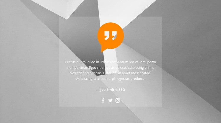 Quote in the background picture Web Page Design