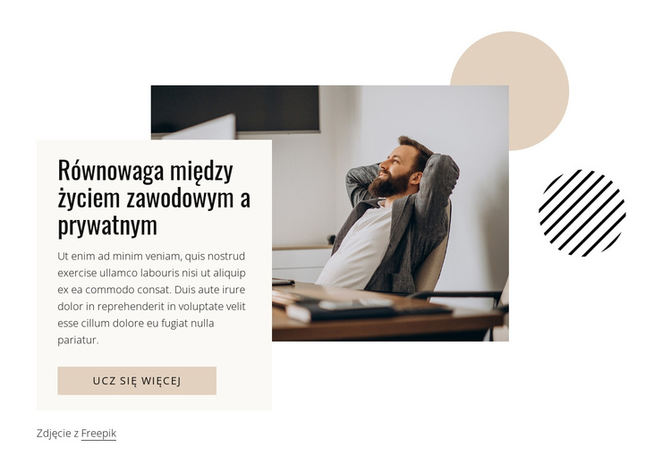 Równowaga między życiem zawodowym a prywatnym Motyw WordPress