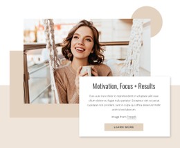 Motivation, Focus And Results CSS Layout Template