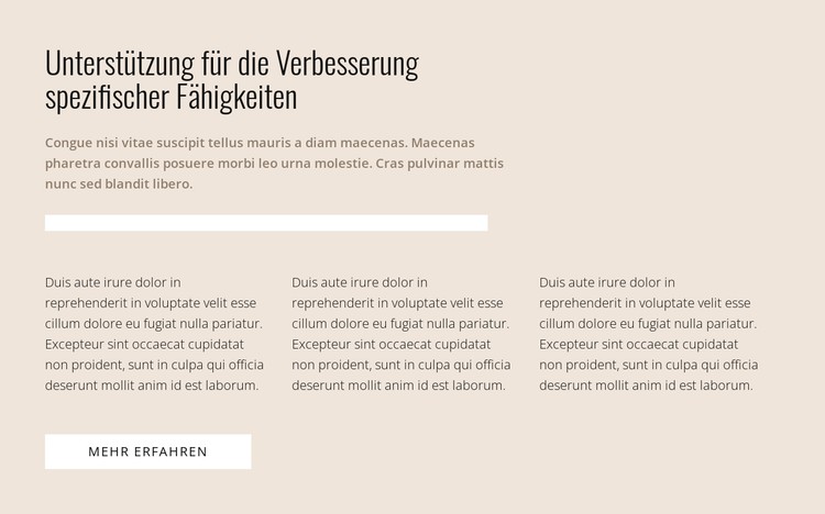 Spezifische Fähigkeiten CSS-Vorlage