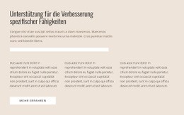 Spezifische Fähigkeiten – Responsive HTML5-Vorlage