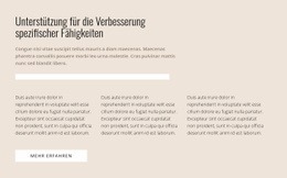 Spezifische Fähigkeiten - Anpassbare Professionelle Zielseite