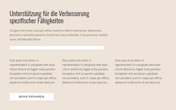 Spezifische Fähigkeiten Landing Page