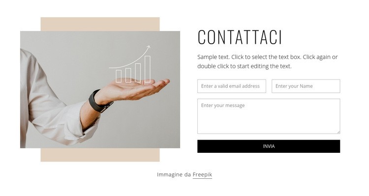 Modulo di contatto per il tuo coaching Mockup del sito web