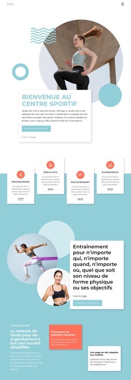 Centre Sportif Multifonctionnel Modèle Réactif Html5