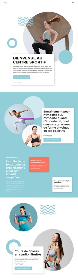 Centre Sportif Multifonctionnel : Modèle De Site Web Simple