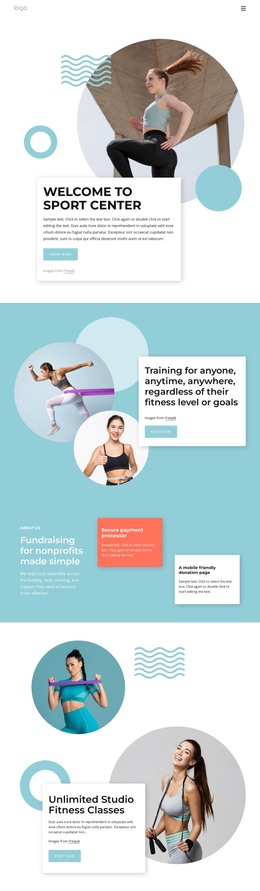 Multi-functional sport center Website Template