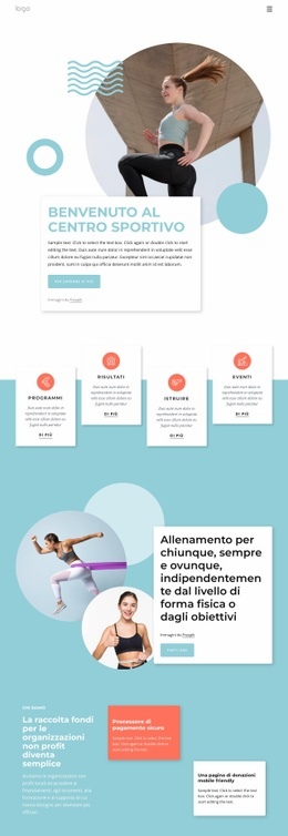 Centro Sportivo Polifunzionale - Design Del Sito Web Scaricabile Gratuitamente