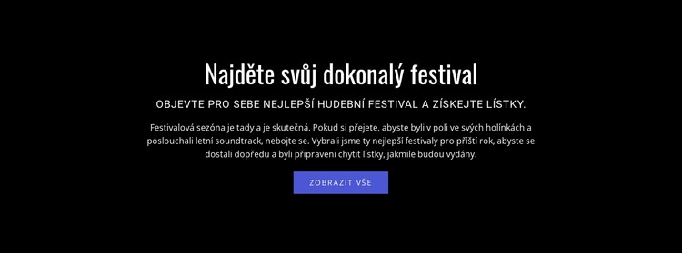 Text o festivalu Šablona CSS