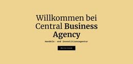 Zentrale Geschäftsagentur - HTML-Websitevorlage