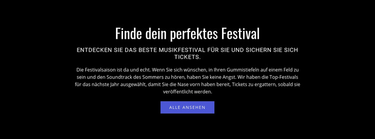 Text über das Festival HTML-Vorlage