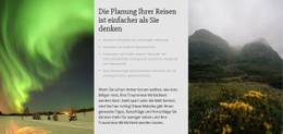 Planen Sie Ihre Reisen - Persönliche Website-Vorlage