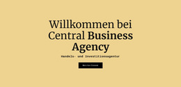 Zentrale Geschäftsagentur – Professionelle Website-Vorlage