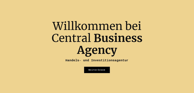 Zentrale Geschäftsagentur Website-Vorlage