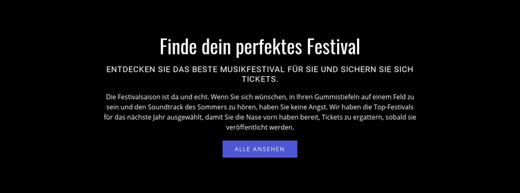 Text über das Festival WordPress-Theme