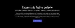 Texto Sobre Festival: Plantilla De Una Página Para Cualquier Dispositivo