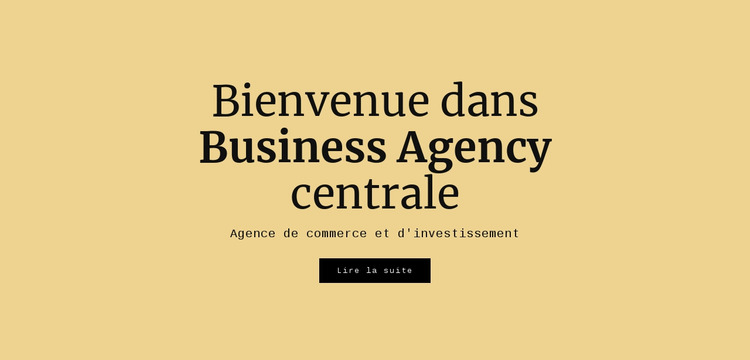 Agence commerciale centrale Modèle Joomla