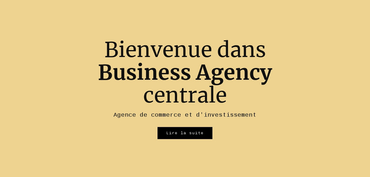 Agence commerciale centrale Thème WordPress