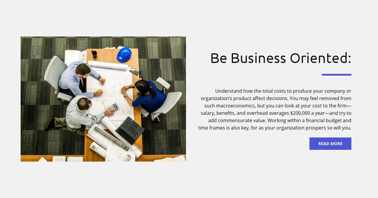 Be business oriented Homepage Design