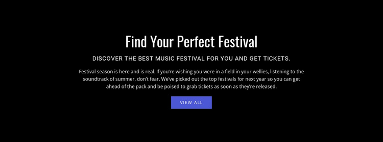 Text about festival Joomla Template